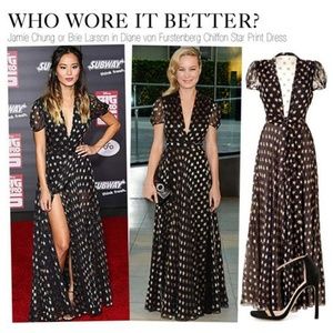 DVF Tamara Star Silk Chiffon Gown